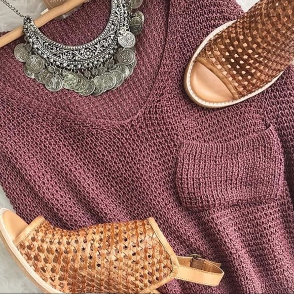 Tan Leather Perforated Sandal - Picture 7 of 7